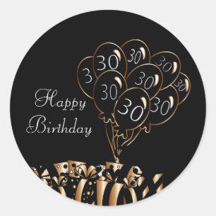 幸せな第30誕生日 ラウンドシール