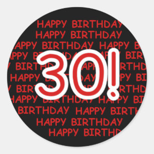 幸せな第30誕生日 ラウンドシール