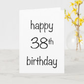 幸せな第38誕生日 カード (黄色い花)