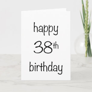 幸せな第38誕生日 カード