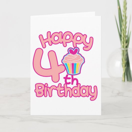 幸せな第4誕生日! カード (正面)