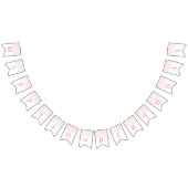 幸せな第40誕生日の旗のピンクの金ゴールドの紙吹雪 バンティングフラッグ (全)