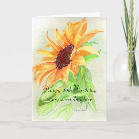 幸せな第40誕生日 カード (正面)