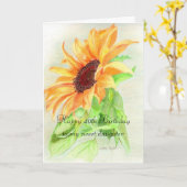 幸せな第40誕生日 カード (黄色い花)