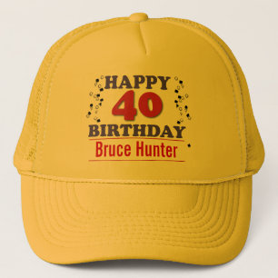 幸せな第40誕生日 キャップ