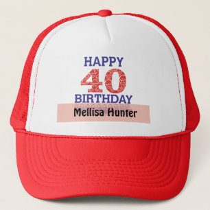 幸せな第40誕生日 キャップ