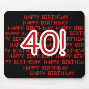 幸せな第40誕生日 マウスパッド
