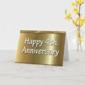 幸せな第4。 結婚記念日の絹 カード (黄色い花)