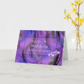 幸せな第4。 結婚記念日 カード (黄色い花)