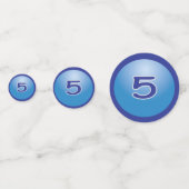 幸せな第5誕生日の男の子 コンフェッティ (正面)