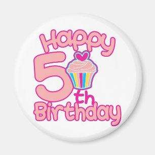 幸せな第5誕生日! マグネット