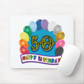 幸せな第50誕生日の商品 マウスパッド (マウス)