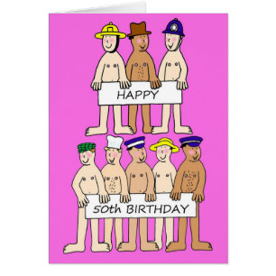 幸せな第50誕生日、漫画の人のユーモア