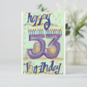 幸せな第53バースデー・カード カード (スタンド正面)