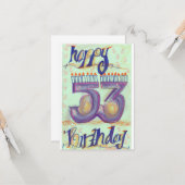 幸せな第53バースデー・カード カード (正面/裏面インサイチュ)