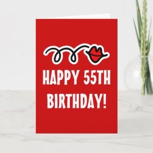 幸せな第55誕生日-挨拶状 カード