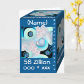 幸せな第58誕生日- 58人の無数の抱擁及びキス カード (黄色い花)