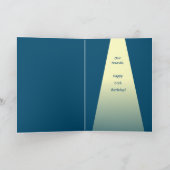 幸せな第60誕生日のパーソナライズな挨拶の輝やき カード (内部)