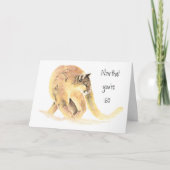 幸せな第60誕生日、うろつきのおもしろい、クーガー カード (正面)