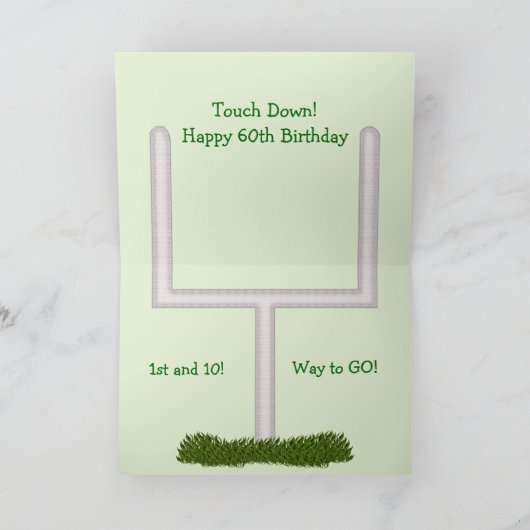 幸せな第60誕生日! カード (内部)