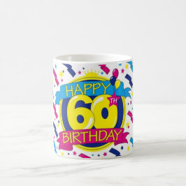 幸せな第60誕生日 コーヒーマグカップ