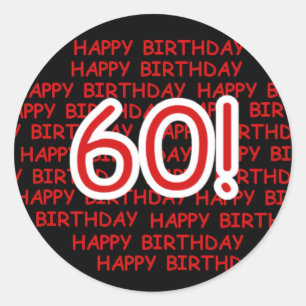 幸せな第60誕生日 ラウンドシール