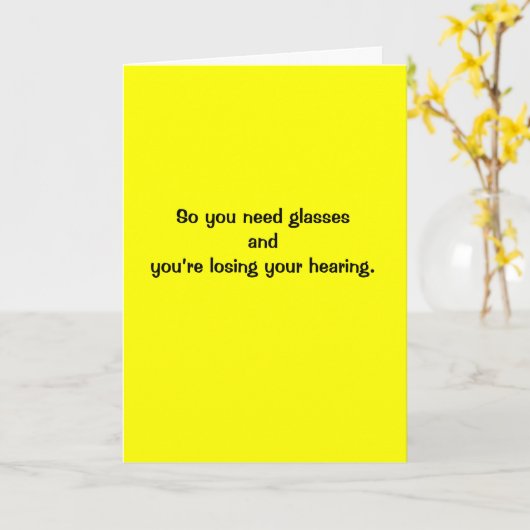 幸せな第60!! カード (黄色い花)