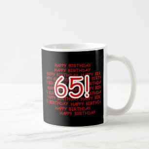 幸せな第65誕生日 コーヒーマグカップ