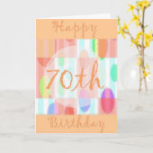幸せな第70バースデー・カード カード (黄色い花)