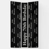 幸せな第70誕生日のカスタム 横断幕 (縦)