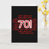 幸せな第70誕生日 カード (黄色い花)