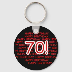 幸せな第70誕生日 キーホルダー