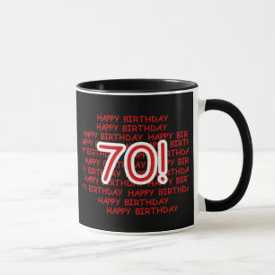 幸せな第70誕生日 マグカップ