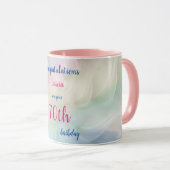 幸せな第70誕生日 マグカップ (正面右)