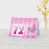 幸せな第72誕生日の祖母の大叔母のお母さん カード (黄色い花)