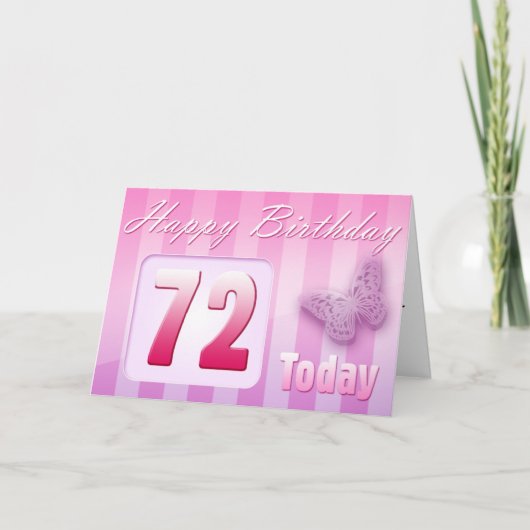 幸せな第72誕生日の祖母の大叔母のお母さん カード (正面)