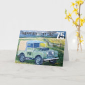 "幸せな第75誕生日のパパ" 75 カード (黄色い花)