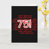 幸せな第75誕生日 カード (黄色い花)
