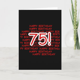 幸せな第75誕生日 カード