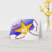 幸せな第8誕生日、強打者! カード (黄色い花)