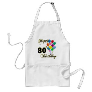 幸せな第80誕生日プレゼントおよび誕生日の服装 スタンダードエプロン