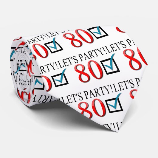 幸せな第80誕生日 ネクタイ (ロール)