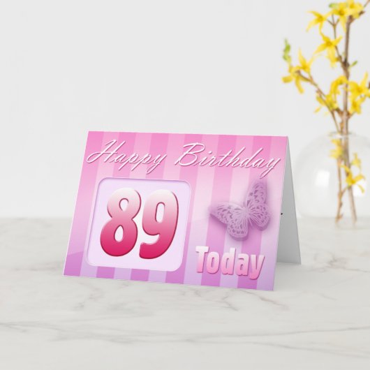 幸せな第89誕生日の祖母の大叔母のお母さん カード (黄色い花)