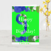 幸せな第9誕生日! カード (黄色い花)