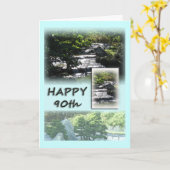 幸せな第90誕生日の挨拶状 カード (黄色い花)