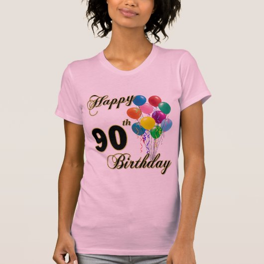 幸せな第90誕生日のTシャツ Tシャツ (正面)