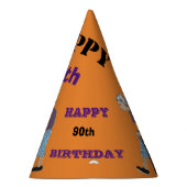 幸せな第90誕生日 パーティーハット (右)