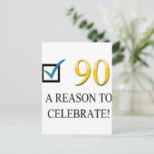 幸せな第90誕生日 ポストカード (スタンド正面)