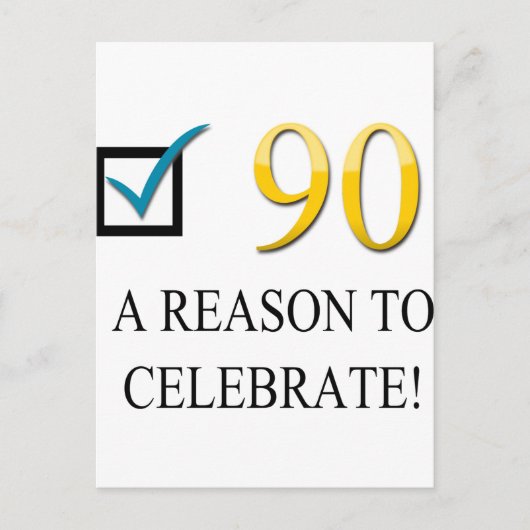 幸せな第90誕生日 ポストカード (正面)
