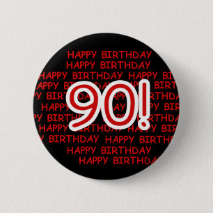 幸せな第90誕生日 缶バッジ